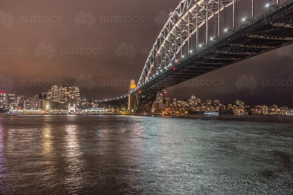 Night time on Sydney Harbour - Australian Stock Image