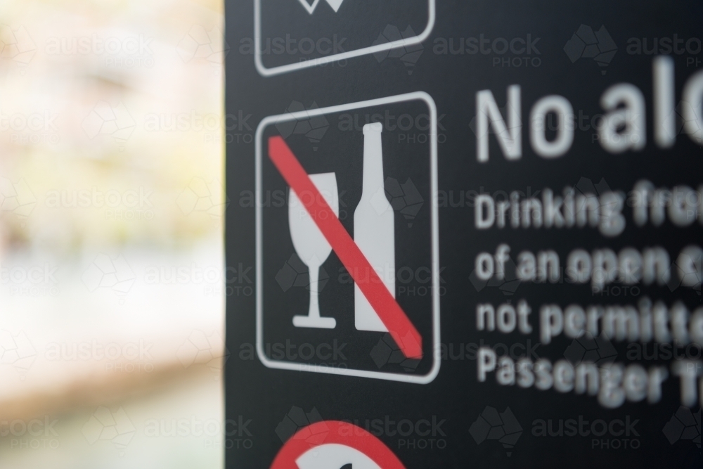 No alcohol sign - Australian Stock Image