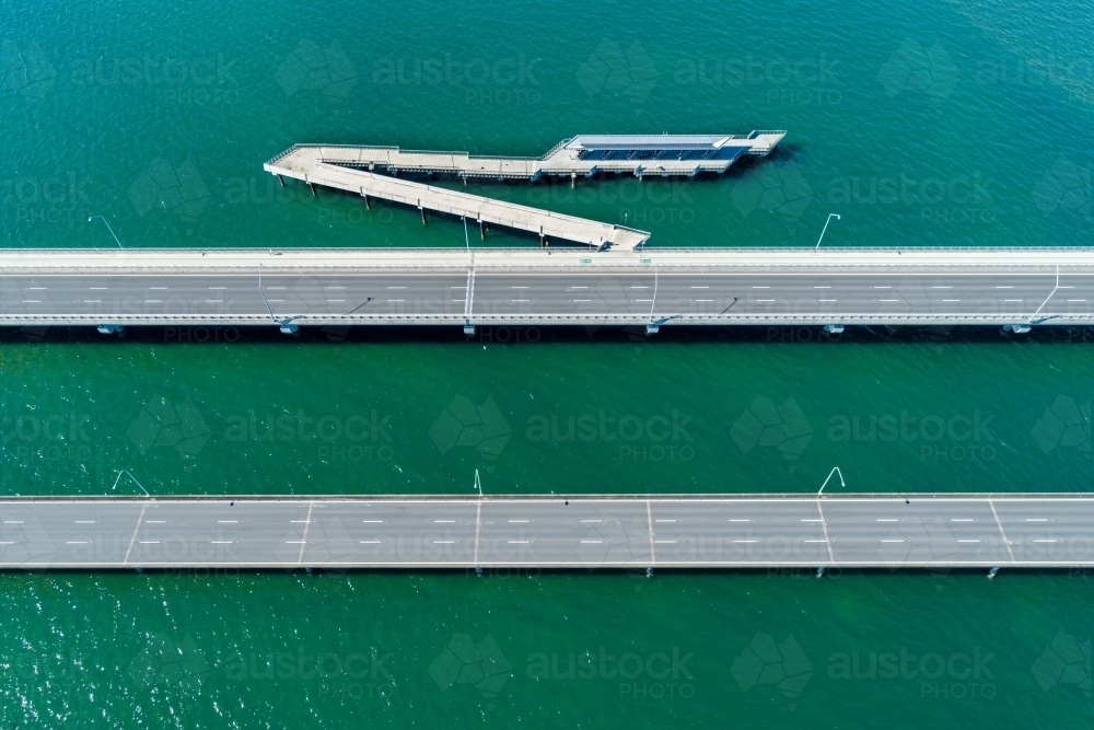 No traffic on two bridges. - Australian Stock Image
