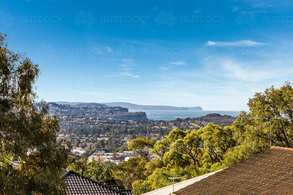 North Head overlooking suburban rooftops - Australian Stock Image