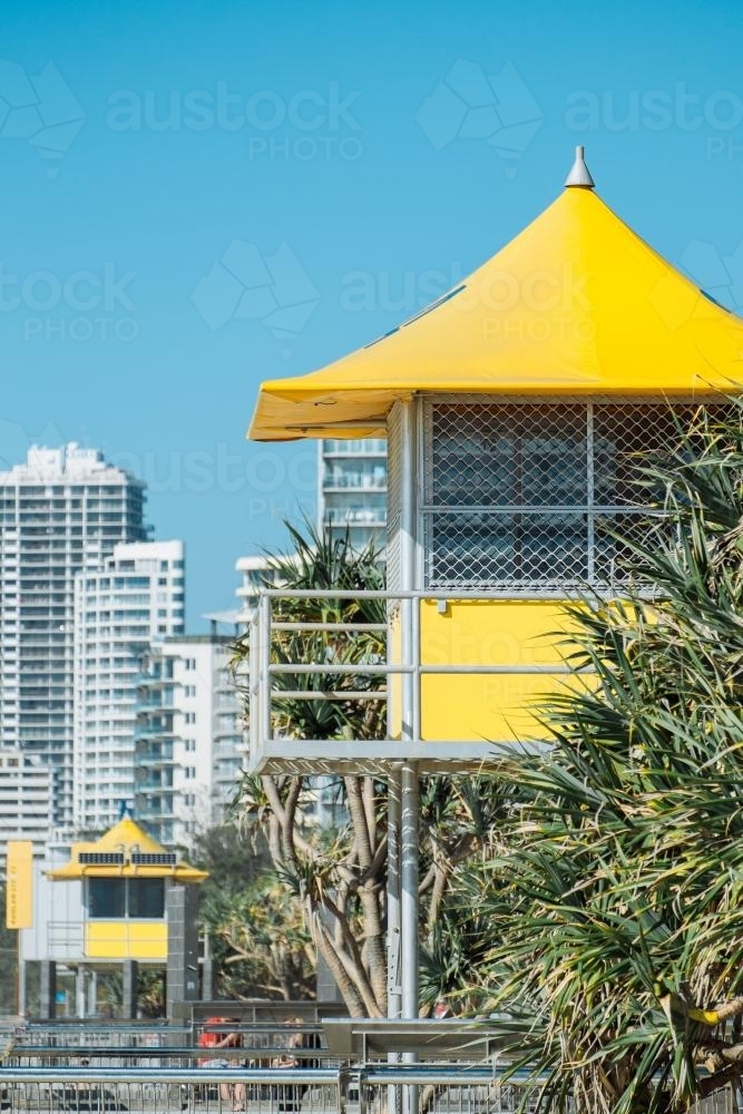 Observation hut for surf lifesavers - Australian Stock Image