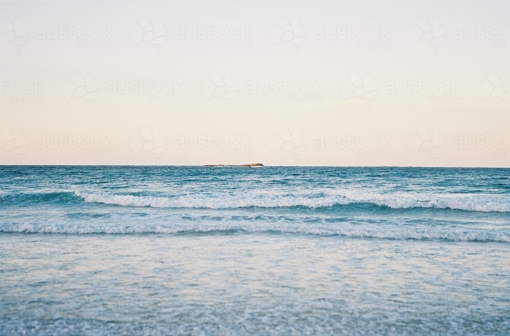 Ocean Landscape with Waves in the Afternoon Light - Australian Stock Image