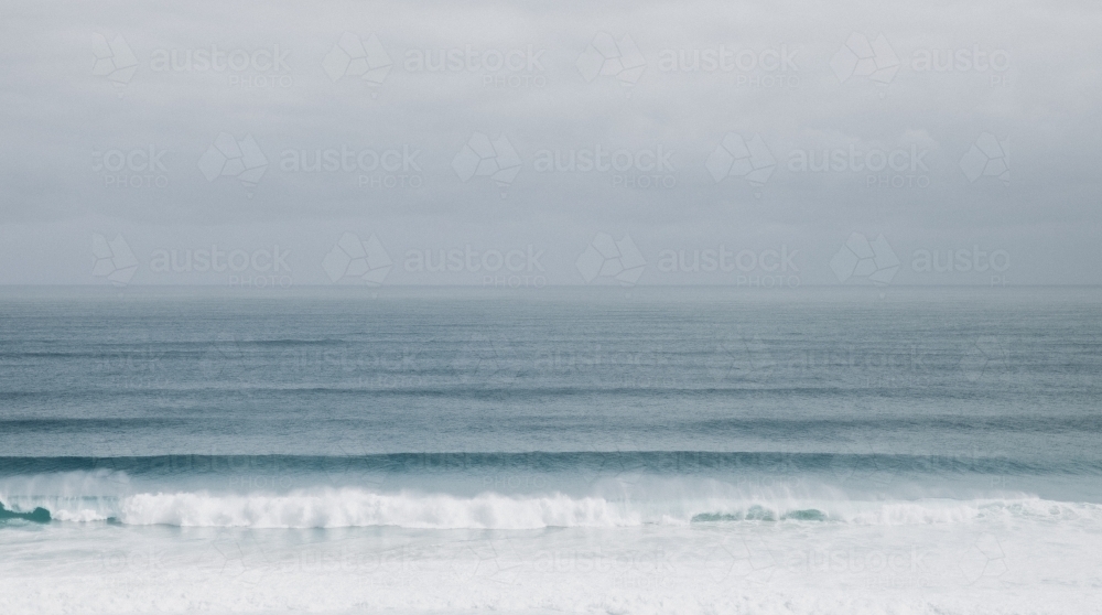 Ocean lines on an overcast day - Australian Stock Image