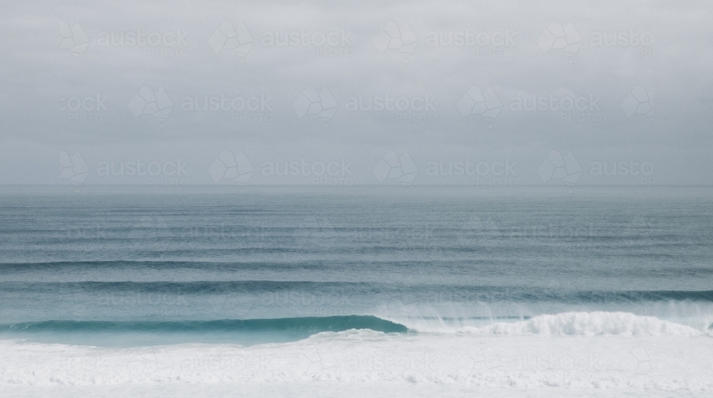 Ocean lines on an overcast day - Australian Stock Image
