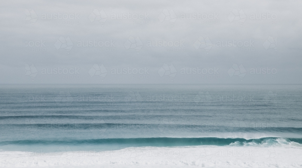 Ocean lines on an overcast day - Australian Stock Image