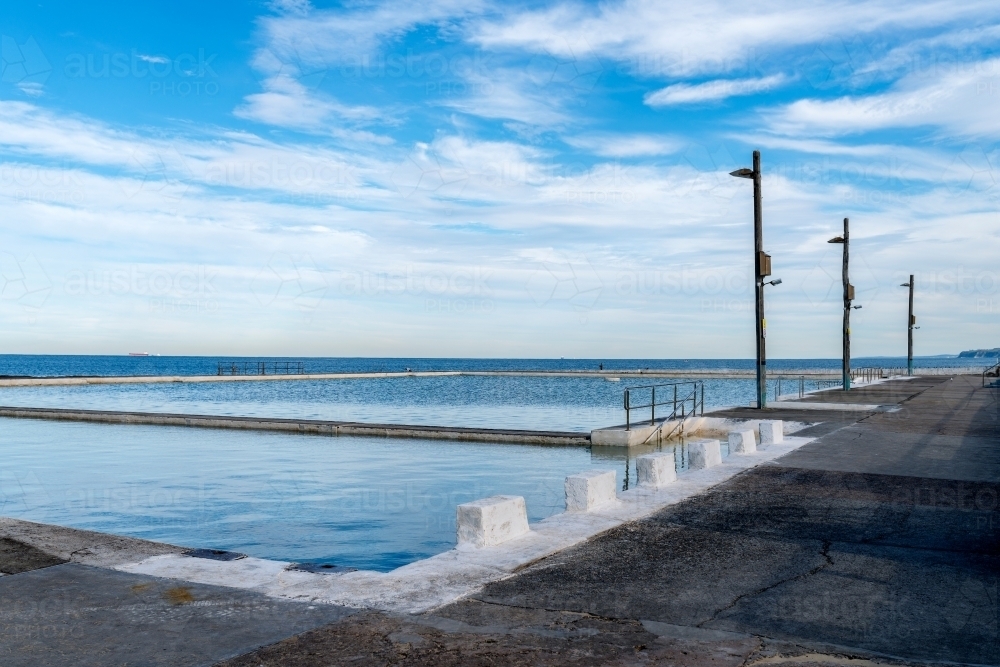 Ocean pool at Newcastle beach - Australian Stock Image