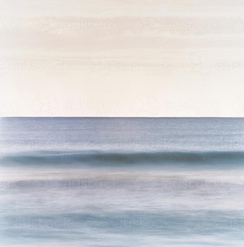 Ocean seascape with gentle wave and horizon - Australian Stock Image