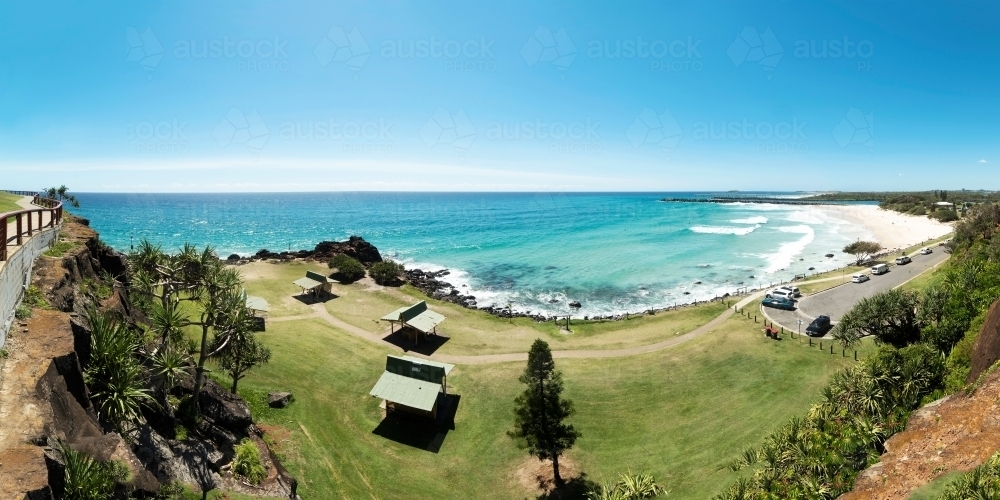 Ocean view over a popular holiday destination - Australian Stock Image
