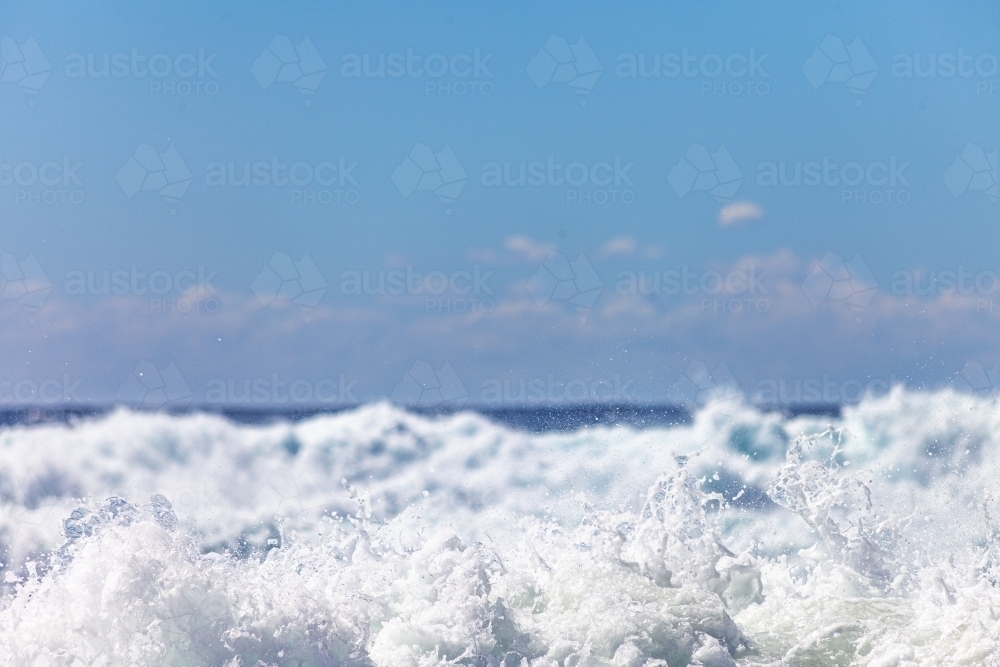Ocean white wash - Australian Stock Image