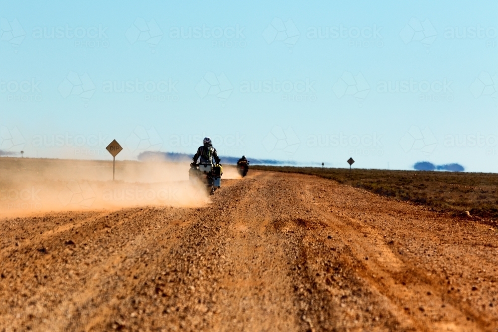 Off road motorcyclists - Australian Stock Image