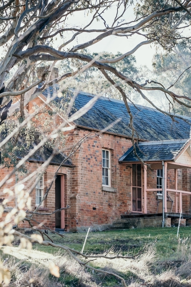 Old brick farmhouse. - Australian Stock Image