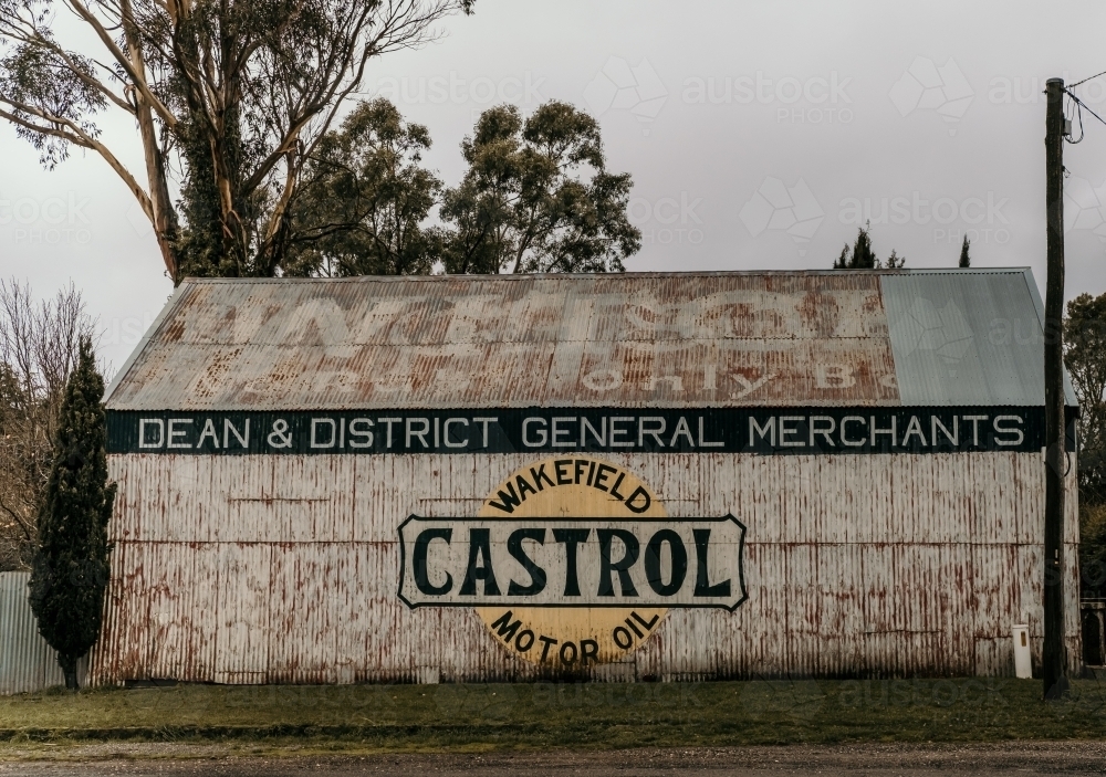 Old building with vintage signs. - Australian Stock Image