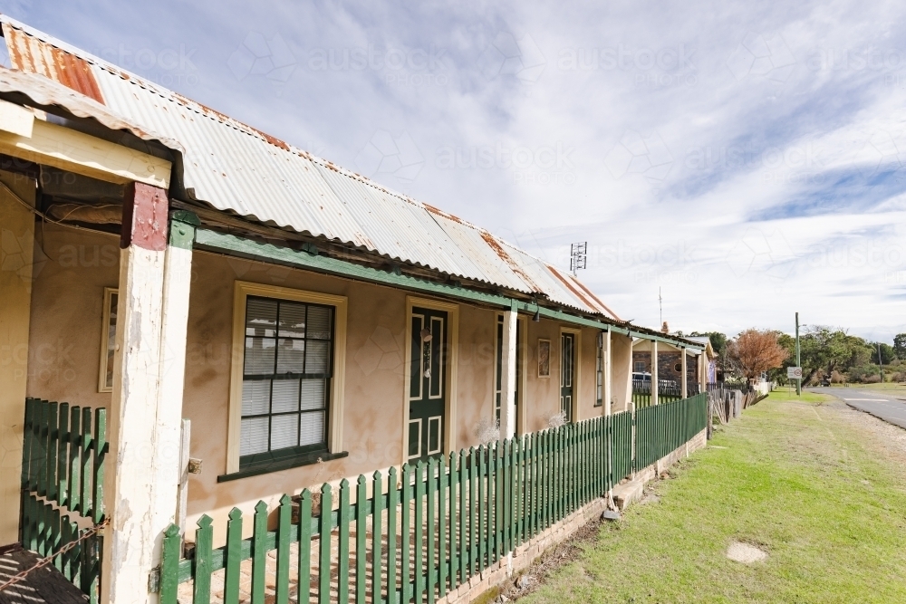 Old buildings in the historic gold mining town of Hill End NSW - Australian Stock Image