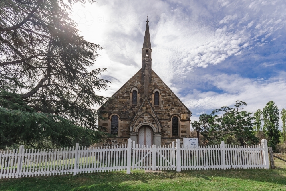 Old church in the historic gold mining town of Hill End NSW - Australian Stock Image