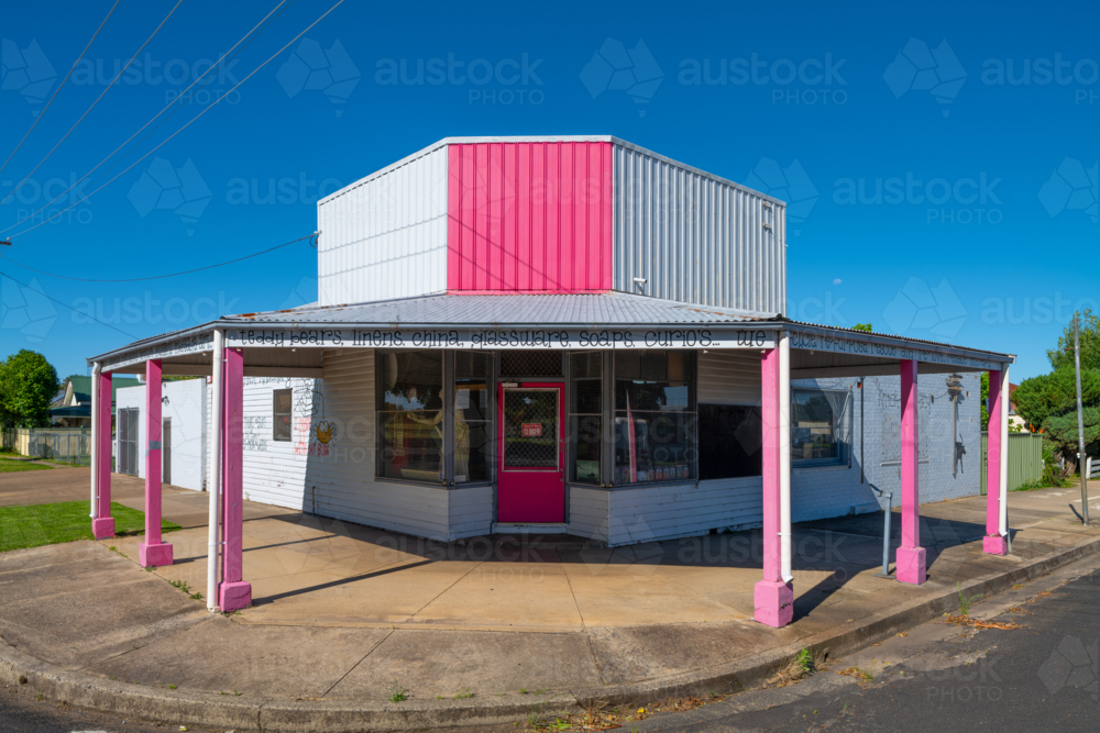 Old Corner shop in Glen Innes, New South Wales, now an antique shop - Australian Stock Image