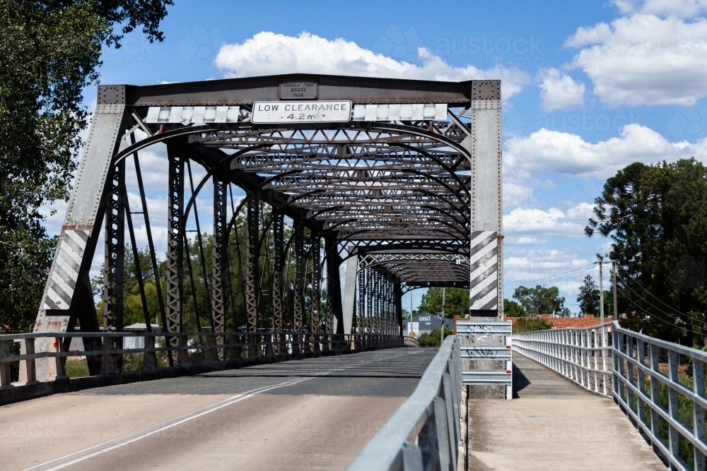 Old Dunolly Ford Bridge over Hunter River in Singleton - Australian Stock Image