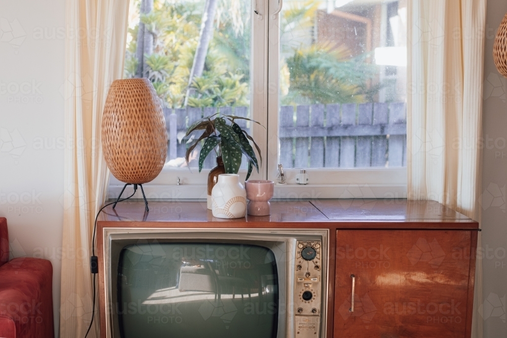 old fashioned TV as décor - Australian Stock Image