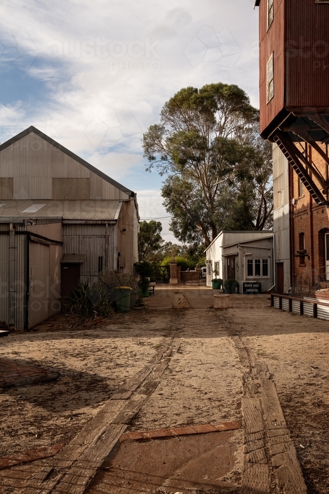 Old flour mill in country town - Australian Stock Image