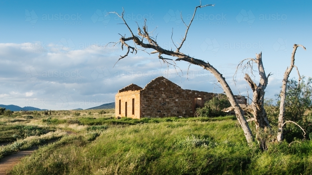 Old historical building ruins in a remote location - Australian Stock Image