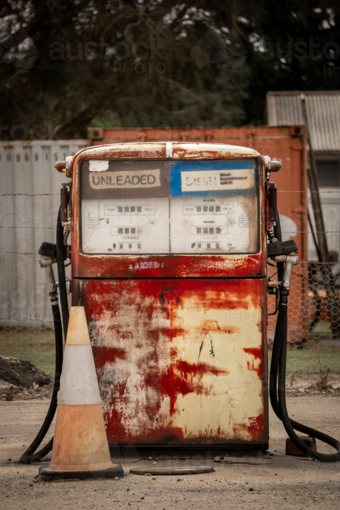 Old petrol pump - Australian Stock Image