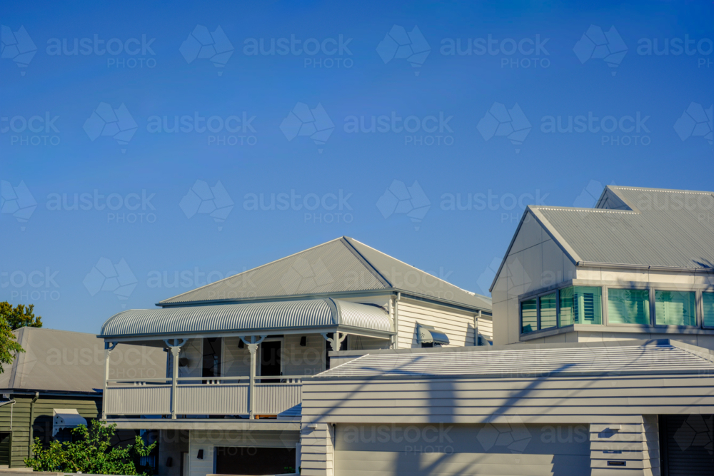 Old Queenslander Style Homes - Australian Stock Image
