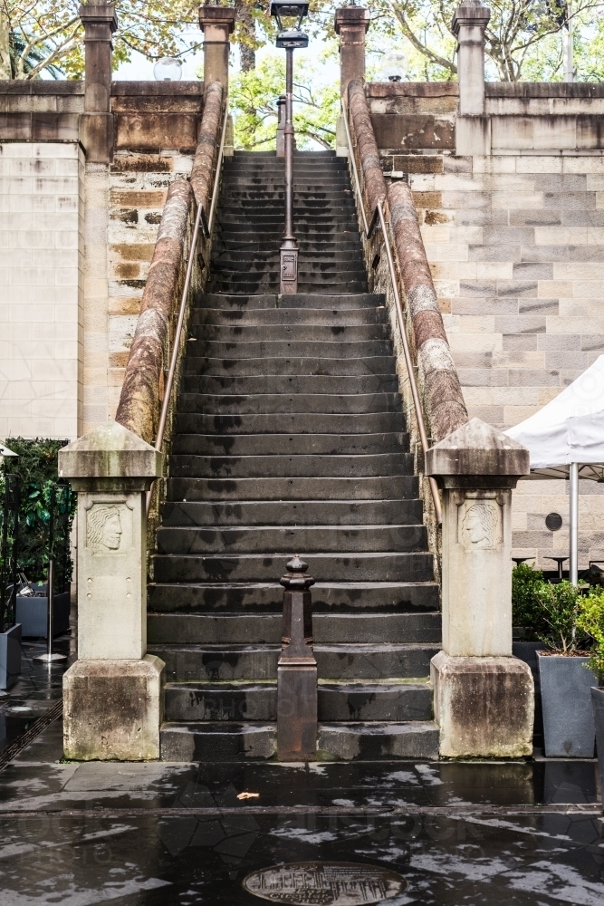 old stairs near Circular Quay, Sydney - Australian Stock Image