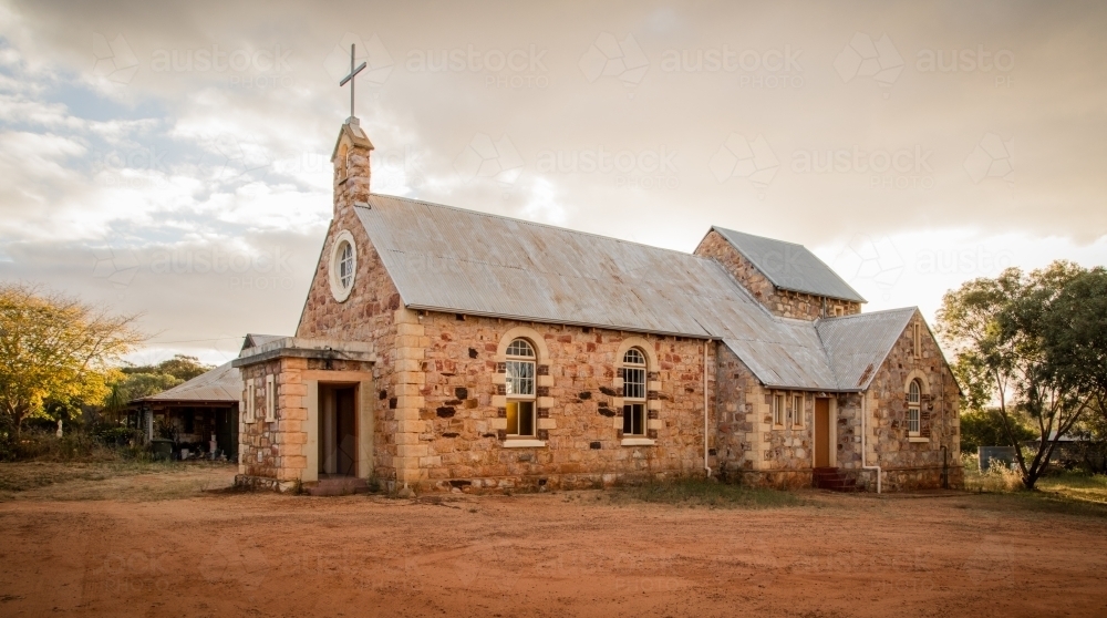 Old stone church in the country - Our Lady of Fatima - Australian Stock Image