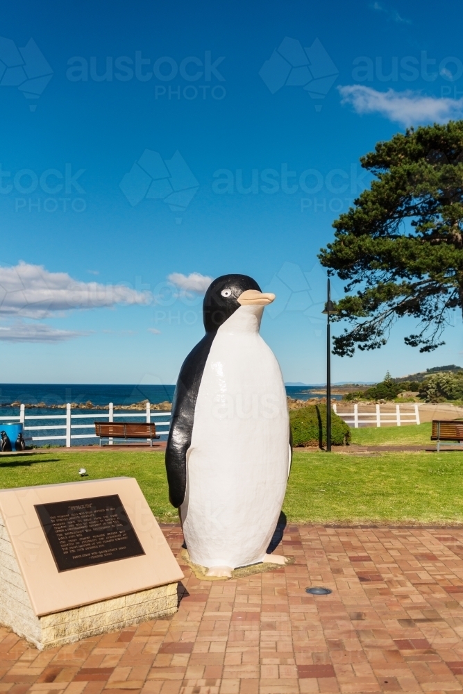 one of the Big Things of Australia, the Penguin at Penguin - Australian Stock Image