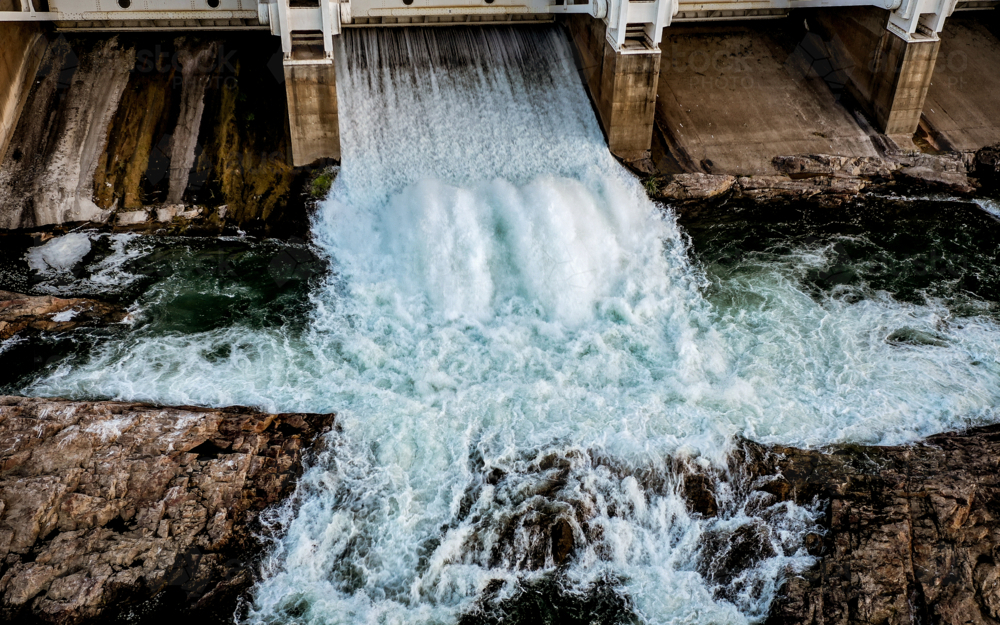 Open Dam - Australian Stock Image