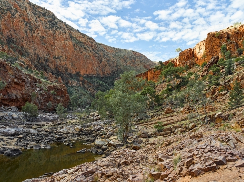 Ormiston Gorge and pound at the West MacDonnell Ranges - Australian Stock Image