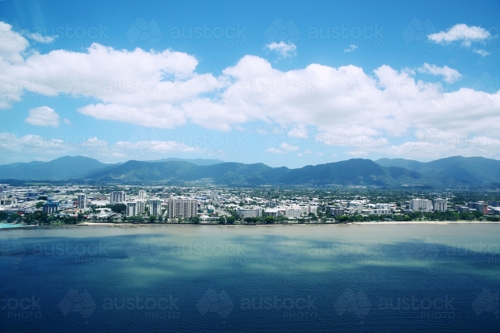 Out look of Cairns from the ocean - Australian Stock Image