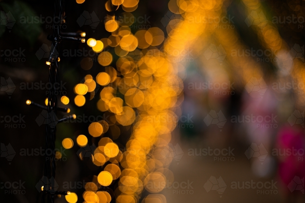 out of focus twinkle lights in Brisbane - Australian Stock Image