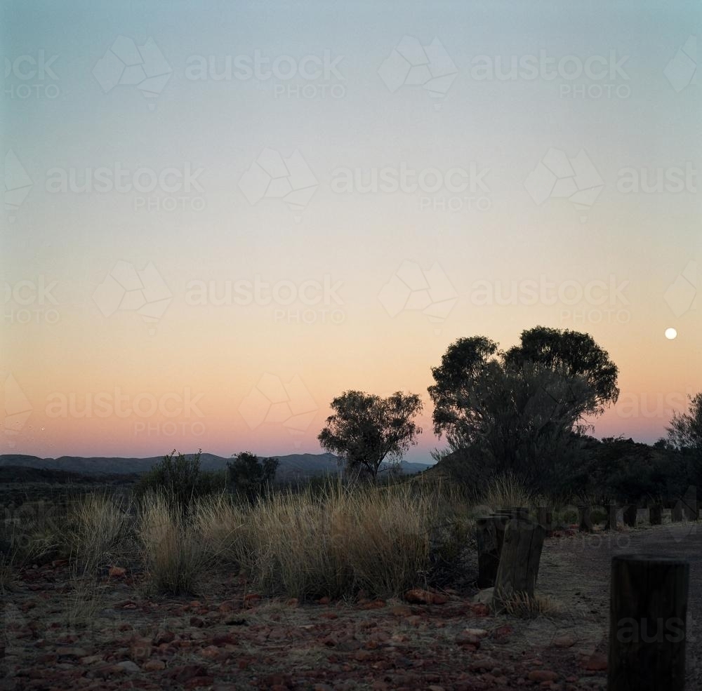 Outback Australia sunset shot - Australian Stock Image