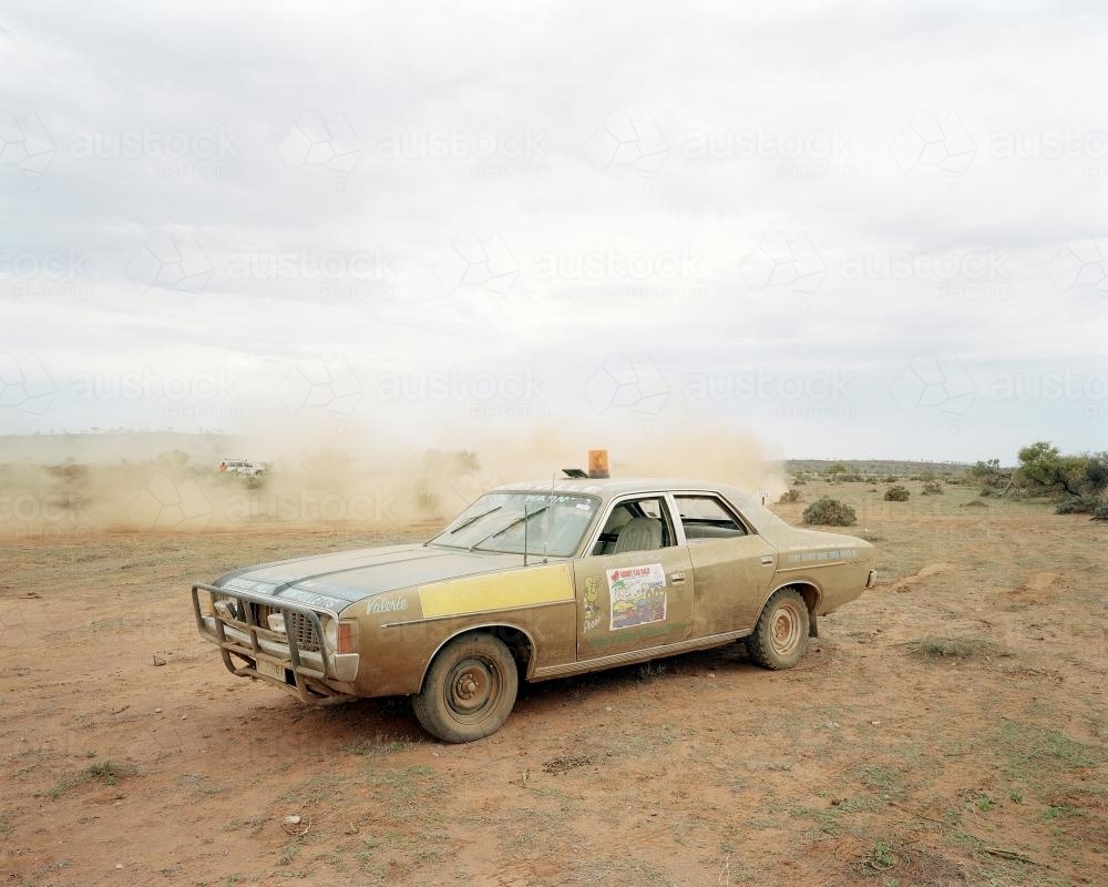 Outback dirt car racing - Australian Stock Image