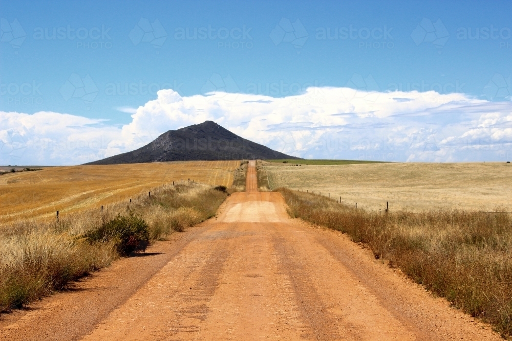 Outback dirt road in summer - Australian Stock Image