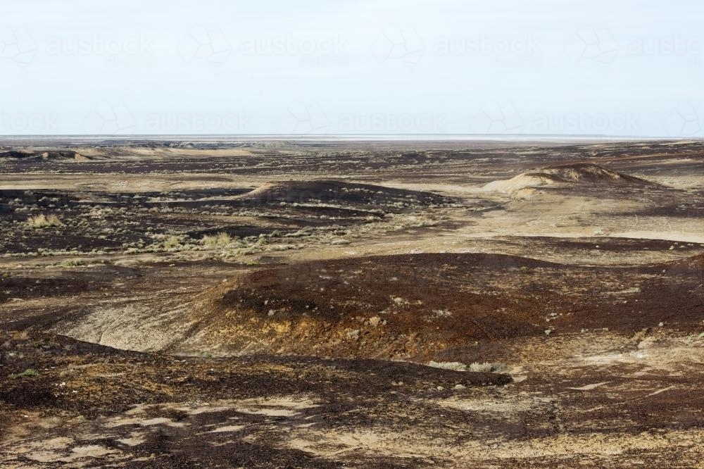 Outback landscape around Lake Eyre Basin - Australian Stock Image