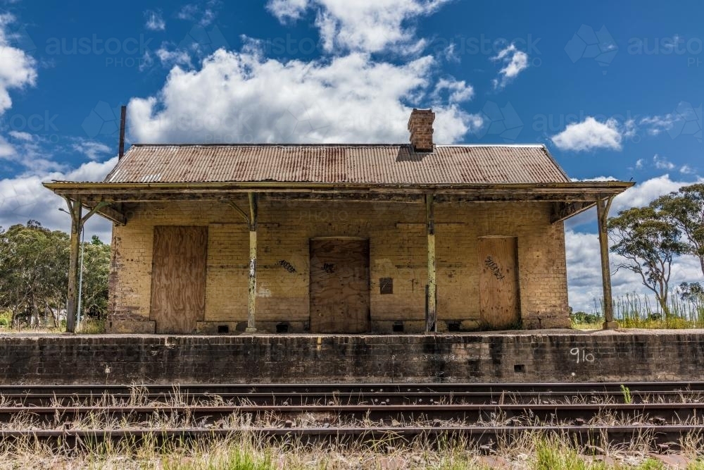 Outback train station - Australian Stock Image