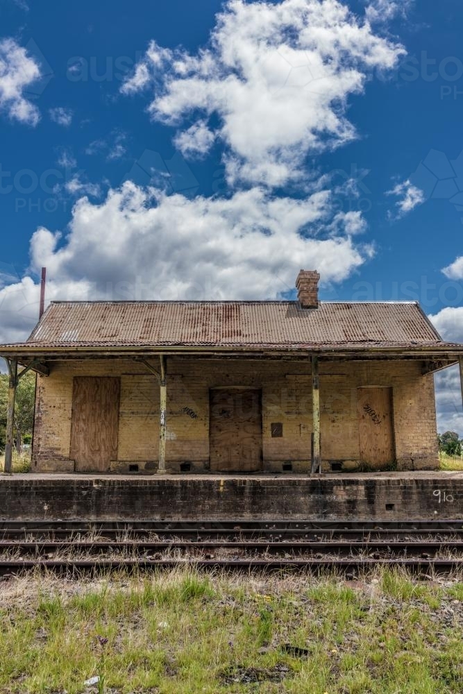Outback train station - Australian Stock Image