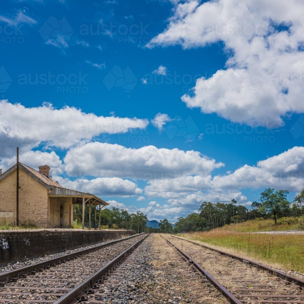 Outback train station - Australian Stock Image