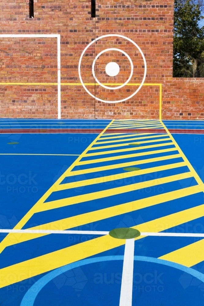 Outdoors sport court in the park - Australian Stock Image