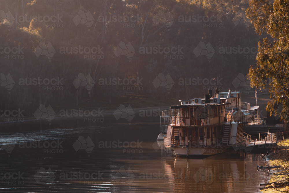 paddle steamer Murray River - Australian Stock Image