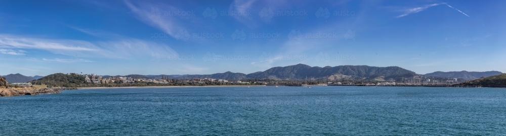 Pano of Coffs Harbour, taken from the Southern Breakwall - Australian Stock Image