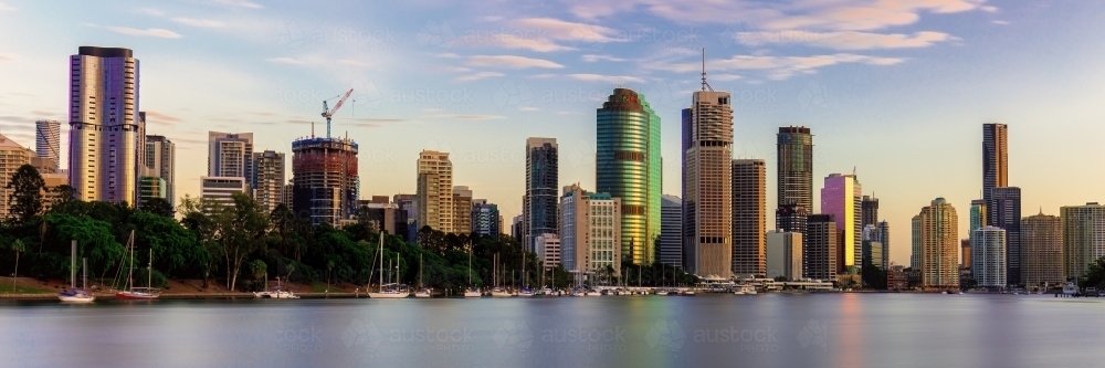 Panorama of Brisbane CBD - Australian Stock Image