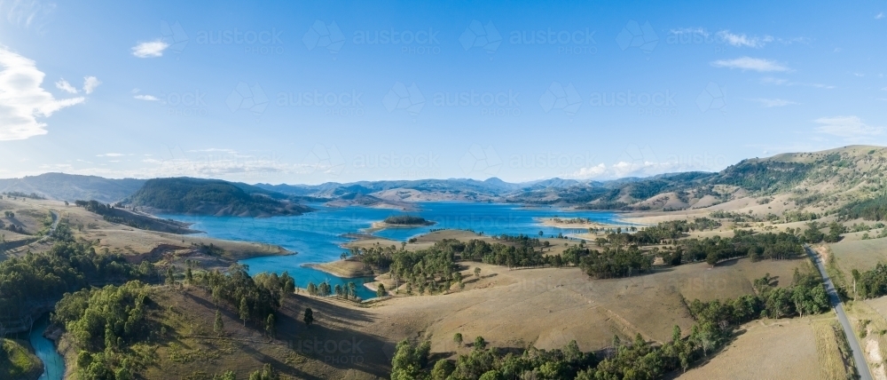 Panorama of Lake St Clair in the Hunter Valley - Australian Stock Image
