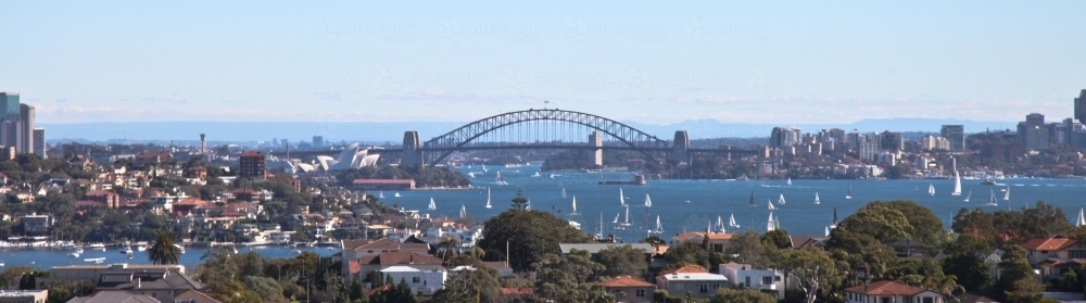 Panorama of Sydney Harbour - Australian Stock Image