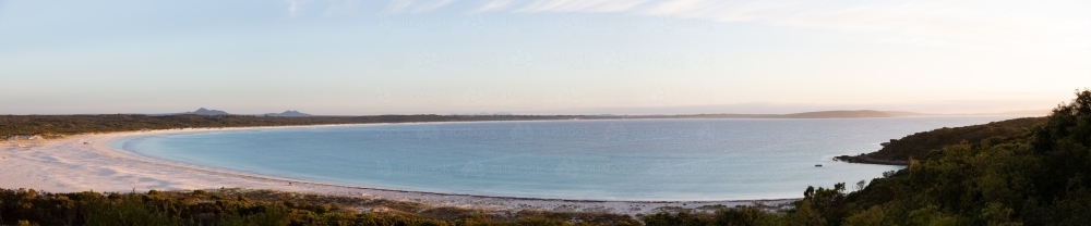 Panoramic image of beach and sea - Australian Stock Image