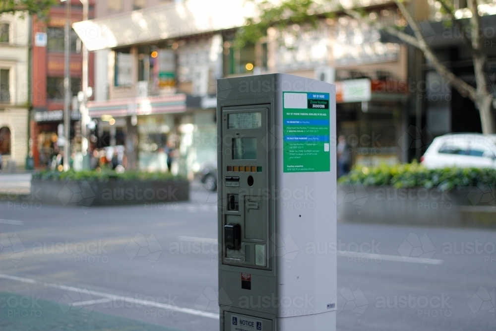 Parking Meter on a suburban street - Australian Stock Image