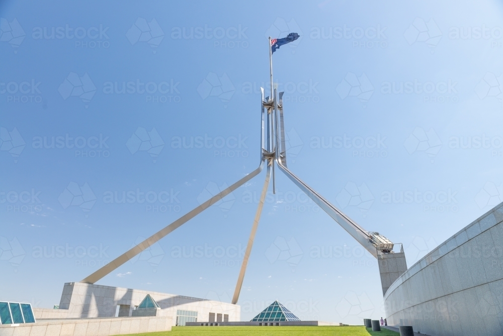 Parliament House rooftop - Australian Stock Image