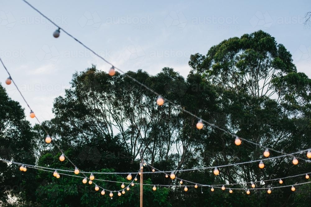 Party Lights at dusk - Australian Stock Image