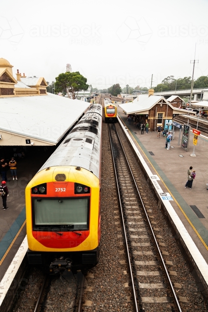 Passenger train at Maitland train station - Australian Stock Image